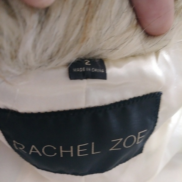 2xHP! Rachel Zoe Creme/Brn Leather Faux Fur Jacket - Picture 8 of 8
